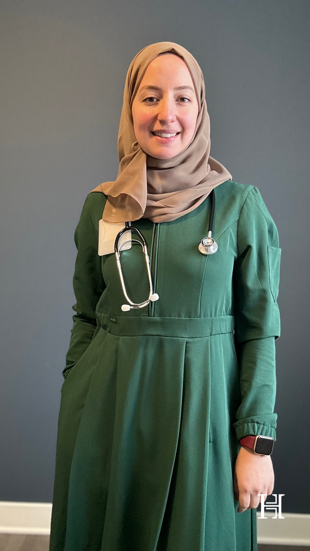 Green clearance scrub dress