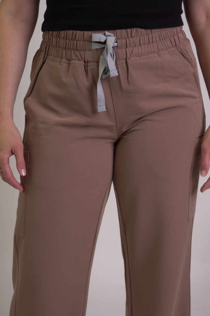 Wide-Leg Scrub Pants