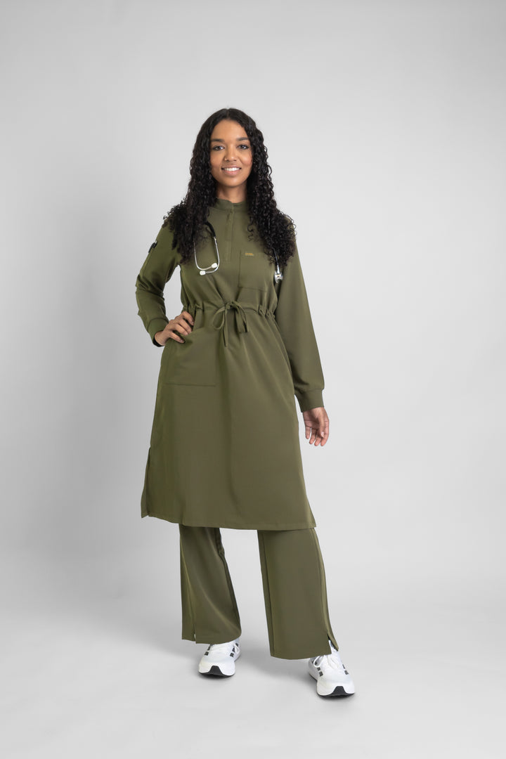 Wide-Leg Scrub Pants