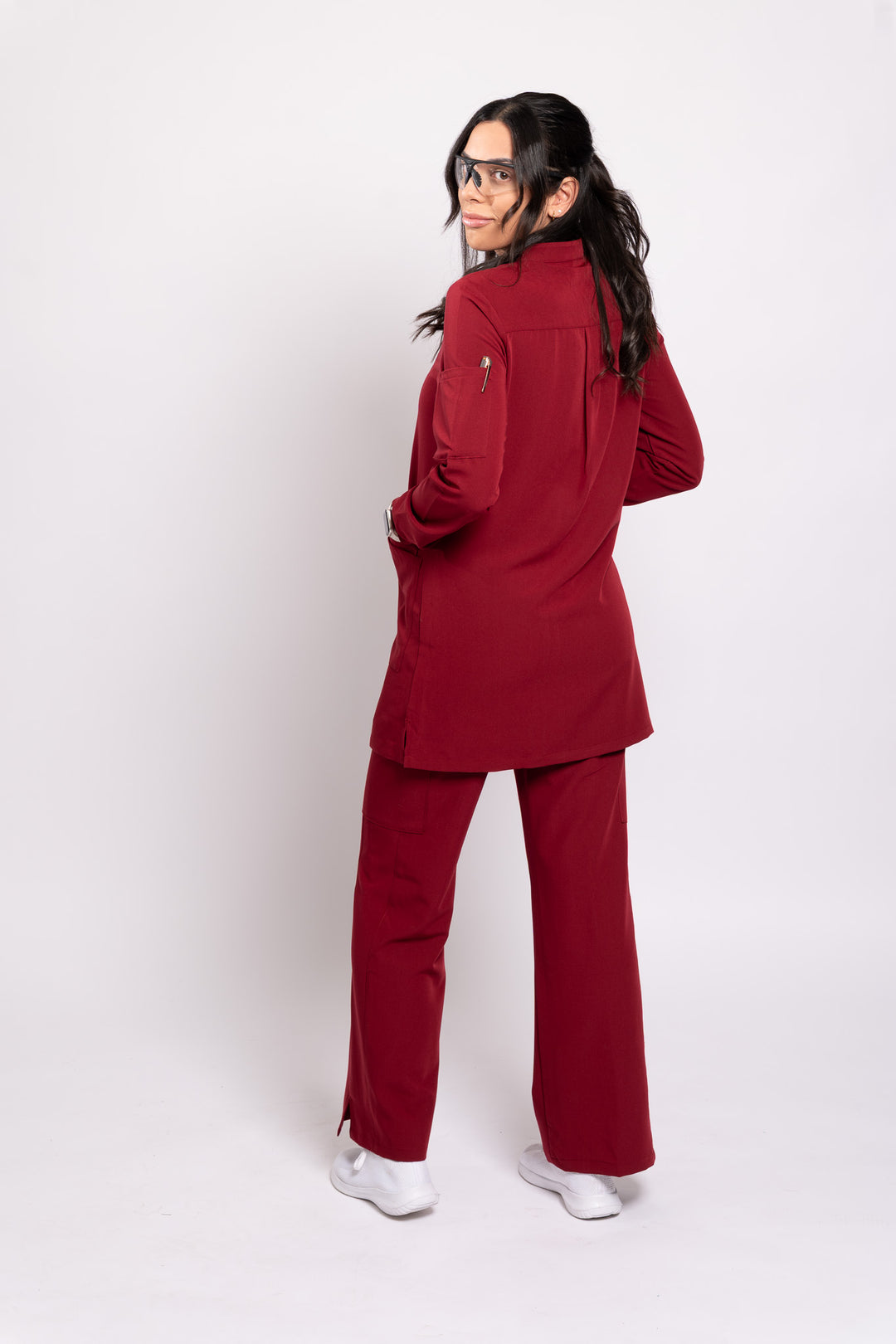 Wide-Leg Scrub Pants