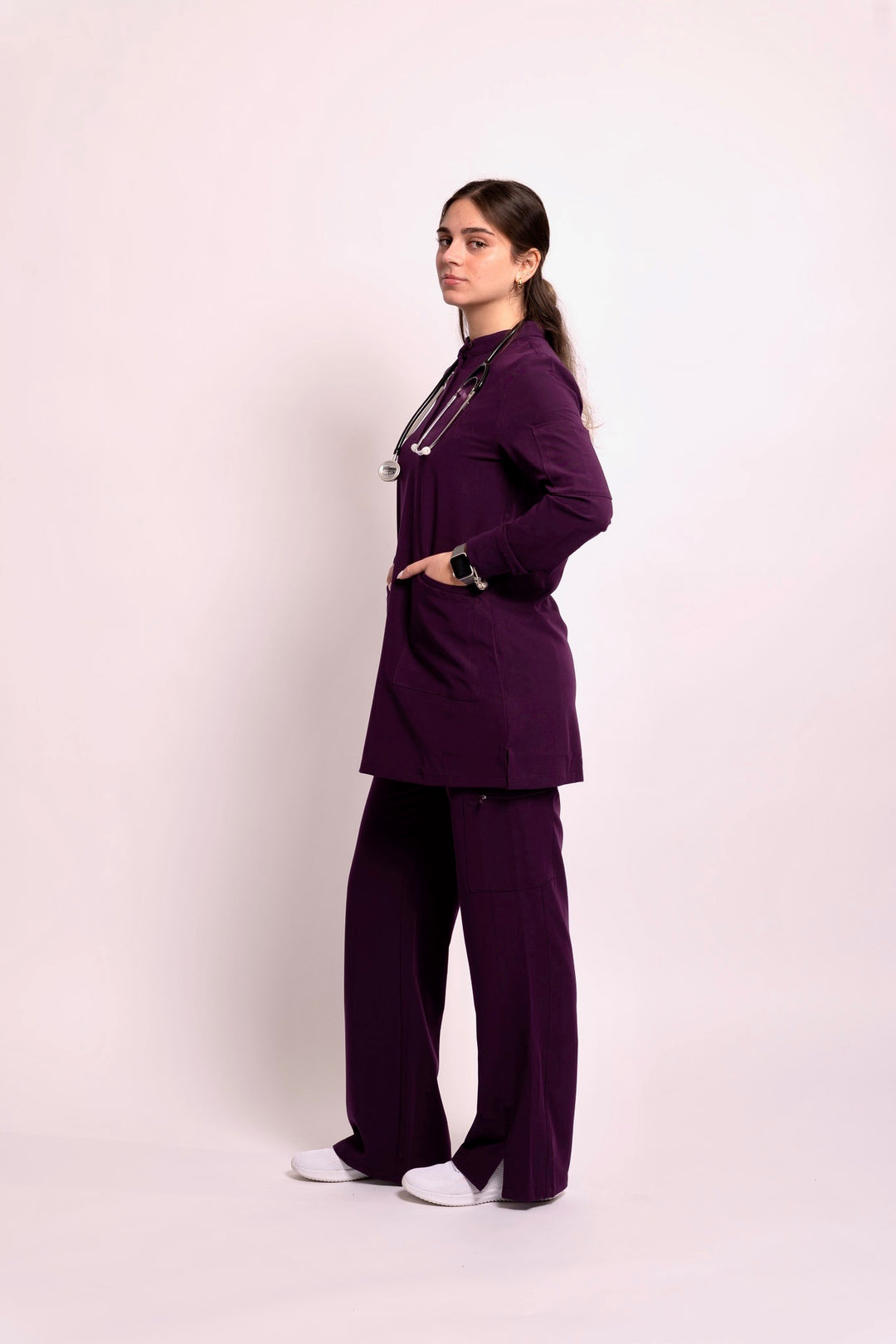 Wide-Leg Scrub Pants