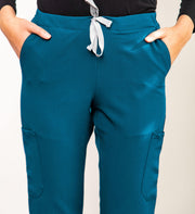 Hazel Classic Straight Scrub Pants - hazel gotyoucovered | Caribbean blue